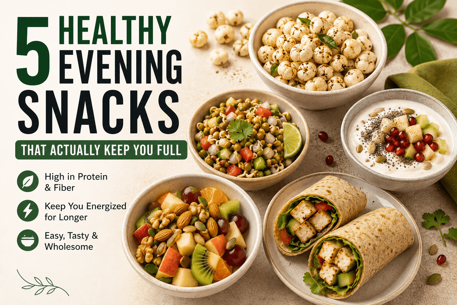 5 Healthy Evening Snacks That Actually Keep You Full